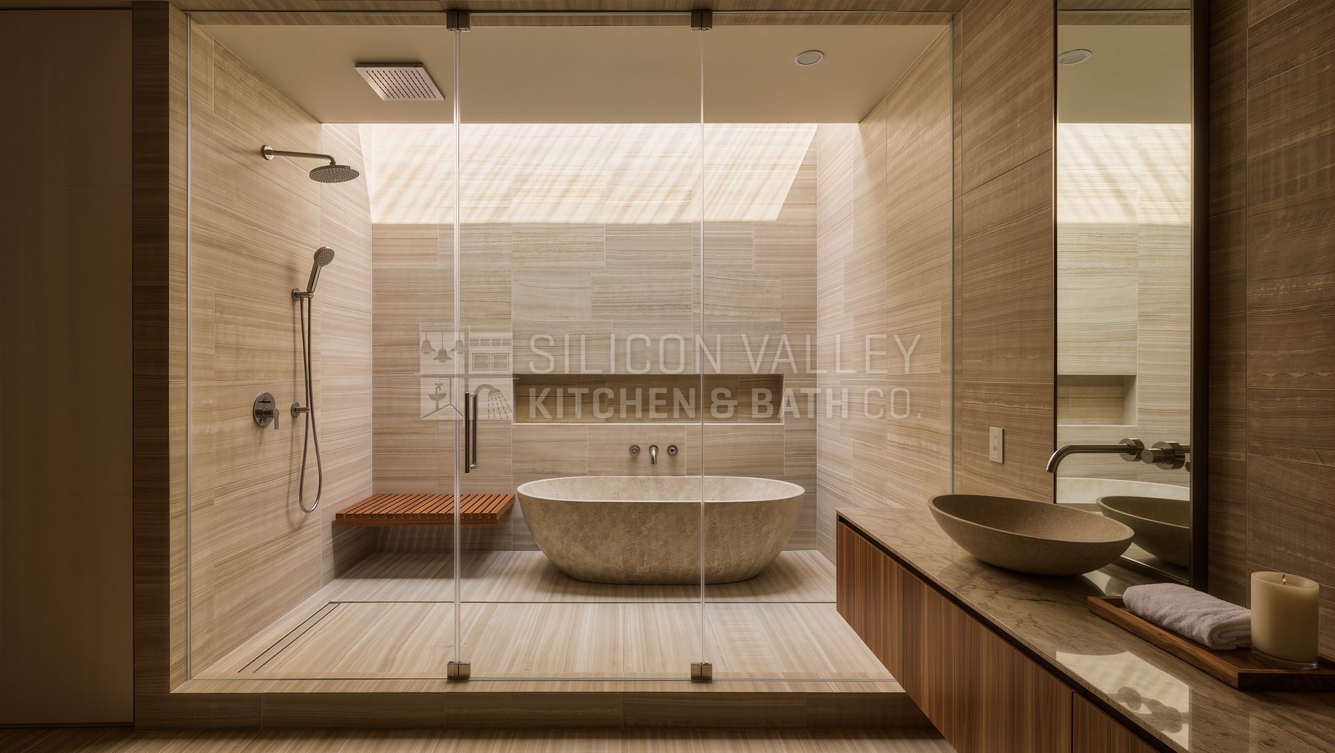 Wet room bath — Silicon Valley Kitchen & Bath Co.