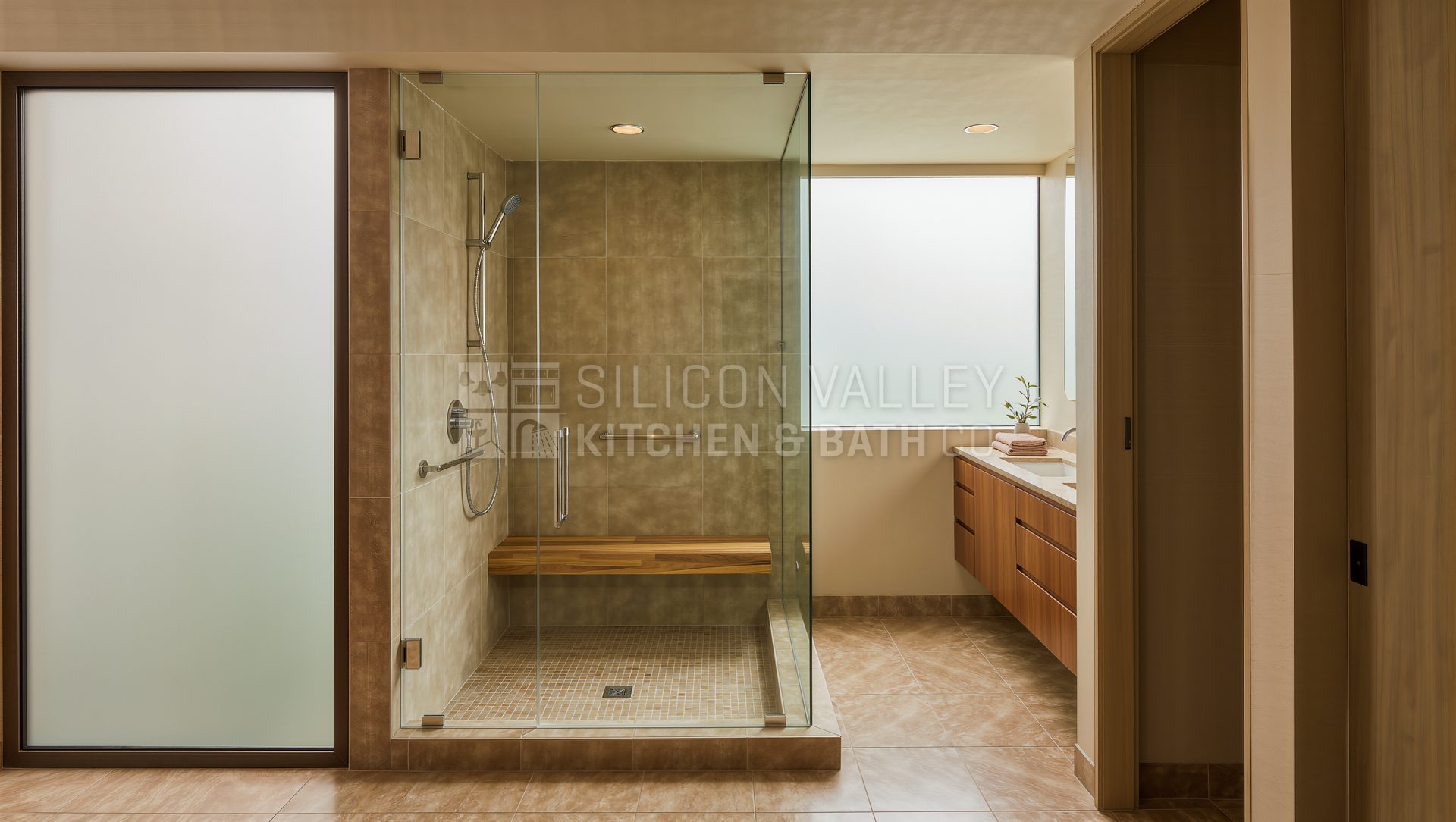 Aging-in-place luxury bath — Silicon Valley Kitchen & Bath Co.